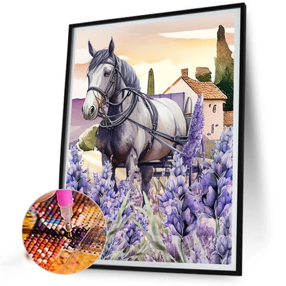 Lavender - Full Round Drill Diamond Painting 30*40CM