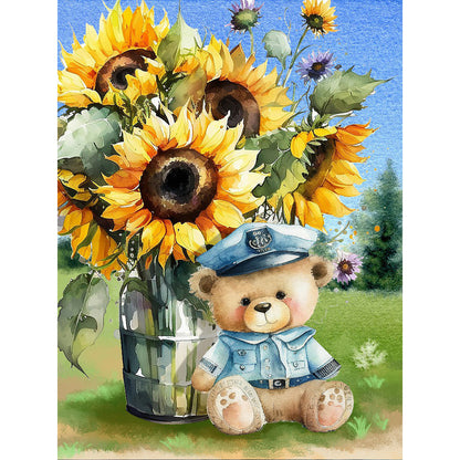 Teddy Bear - Full Round Drill Diamond Painting 30*40CM