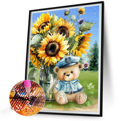 Teddy Bear - Full Round Drill Diamond Painting 30*40CM