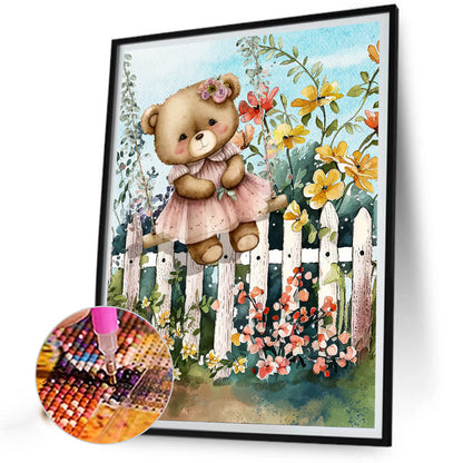 Teddy Bear - Full Round Drill Diamond Painting 30*40CM