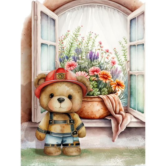 Teddy Bear - Full Round Drill Diamond Painting 30*40CM