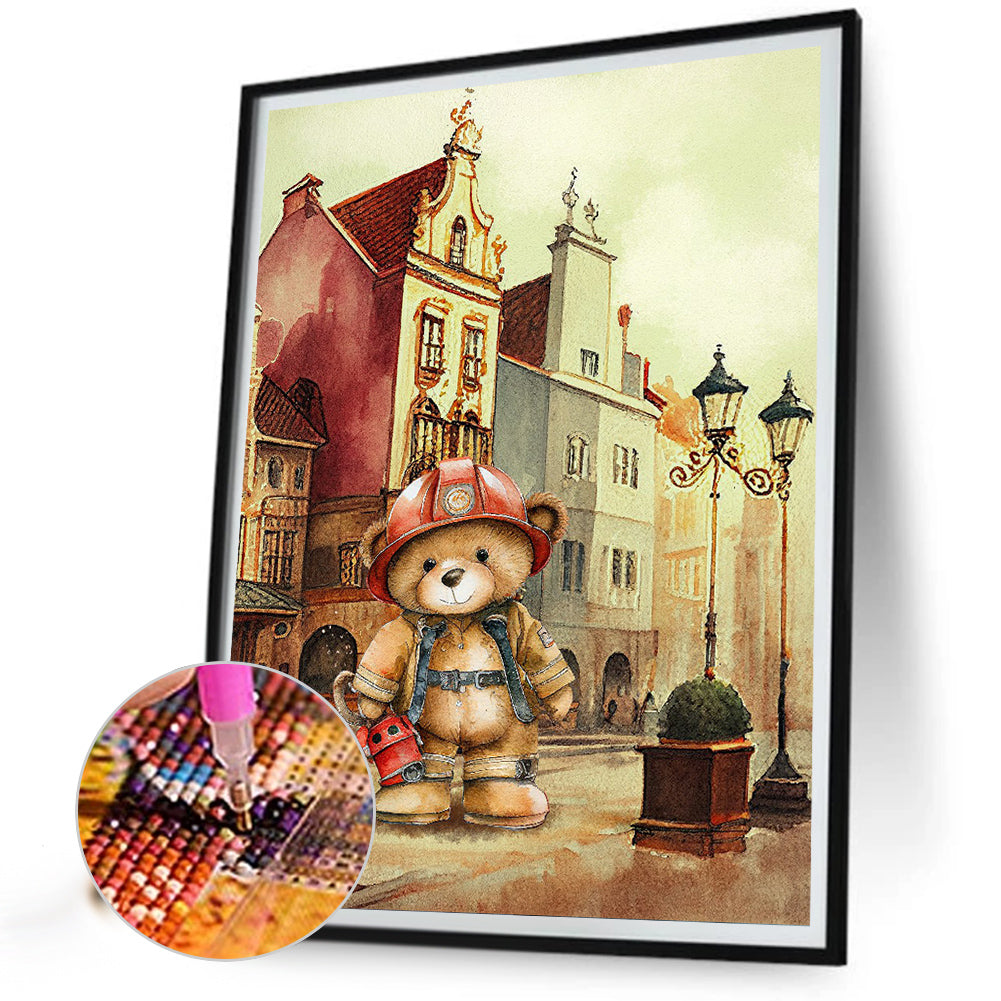 Teddy Bear - Full Round Drill Diamond Painting 30*40CM