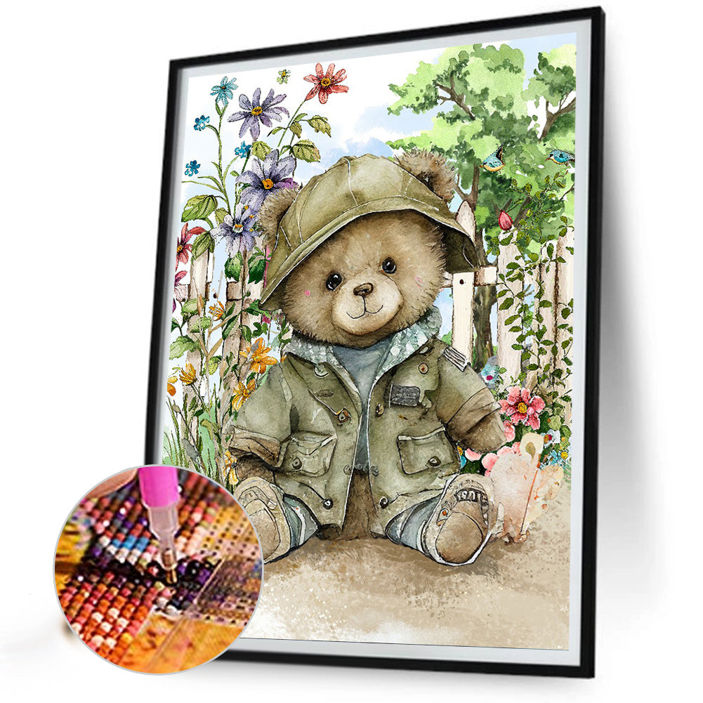 Teddy Bear - Full Round Drill Diamond Painting 30*40CM