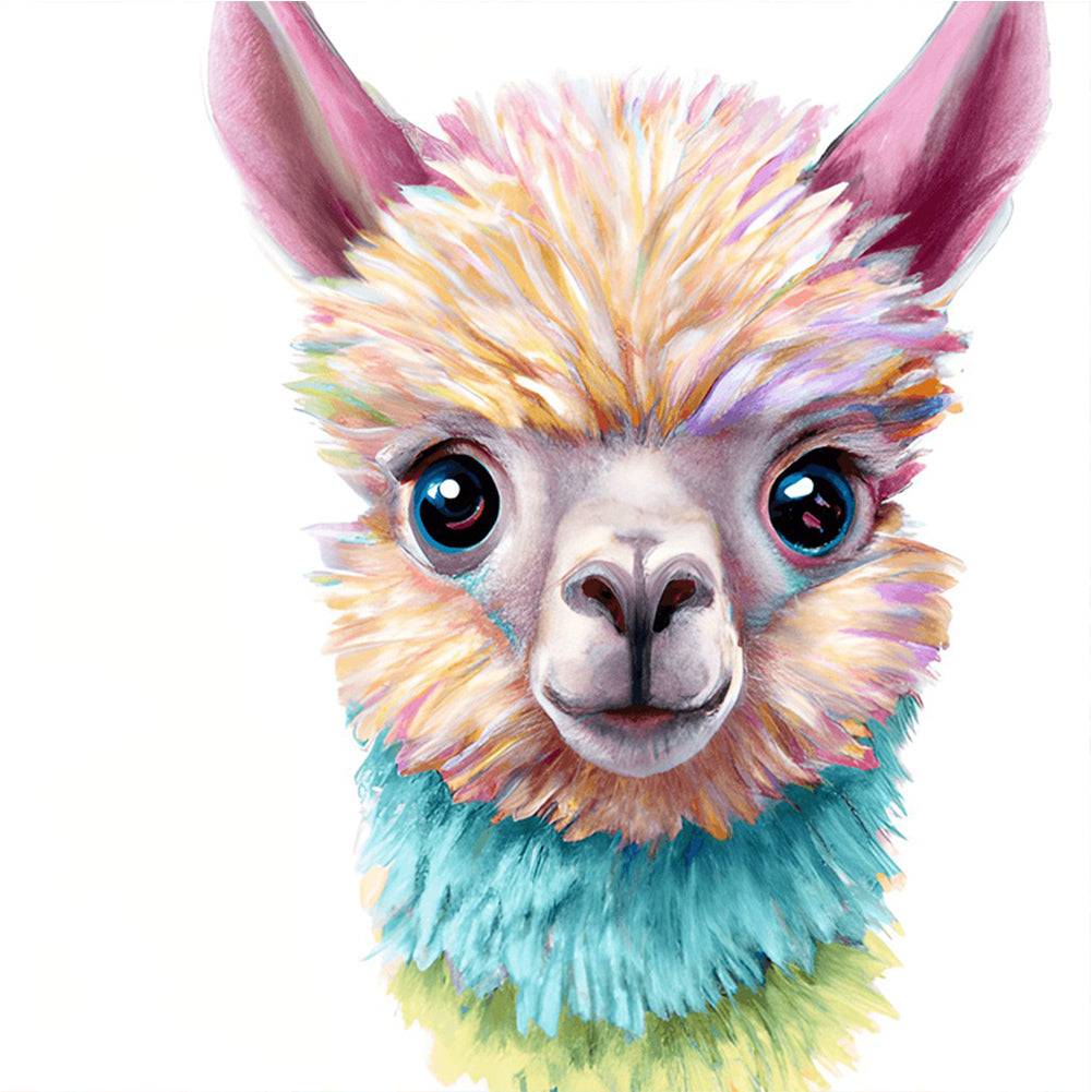 Big Head Alpaca - Full Round Drill Diamond Painting 30*30CM