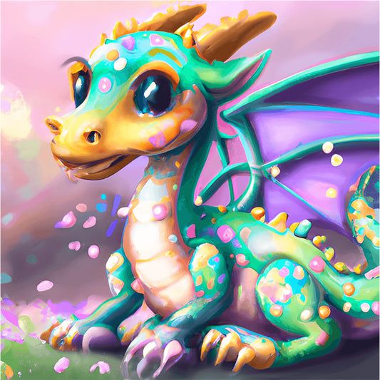 Cartoon Pterodactyl - Full Round Drill Diamond Painting 30*30CM