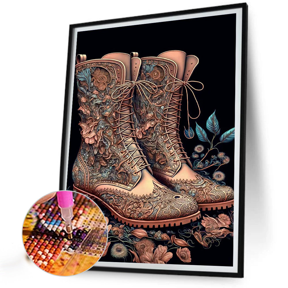 Vintage Martin Boots - Full Round Drill Diamond Painting 30*40CM