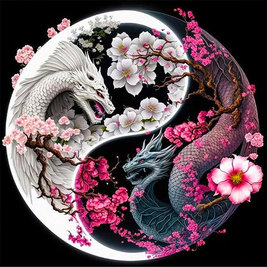 Tai Chi Yin Yang Dragon - Full Square Drill Diamond Painting 50*50CM