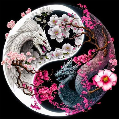 Tai Chi Yin Yang Dragon - Full Square Drill Diamond Painting 50*50CM