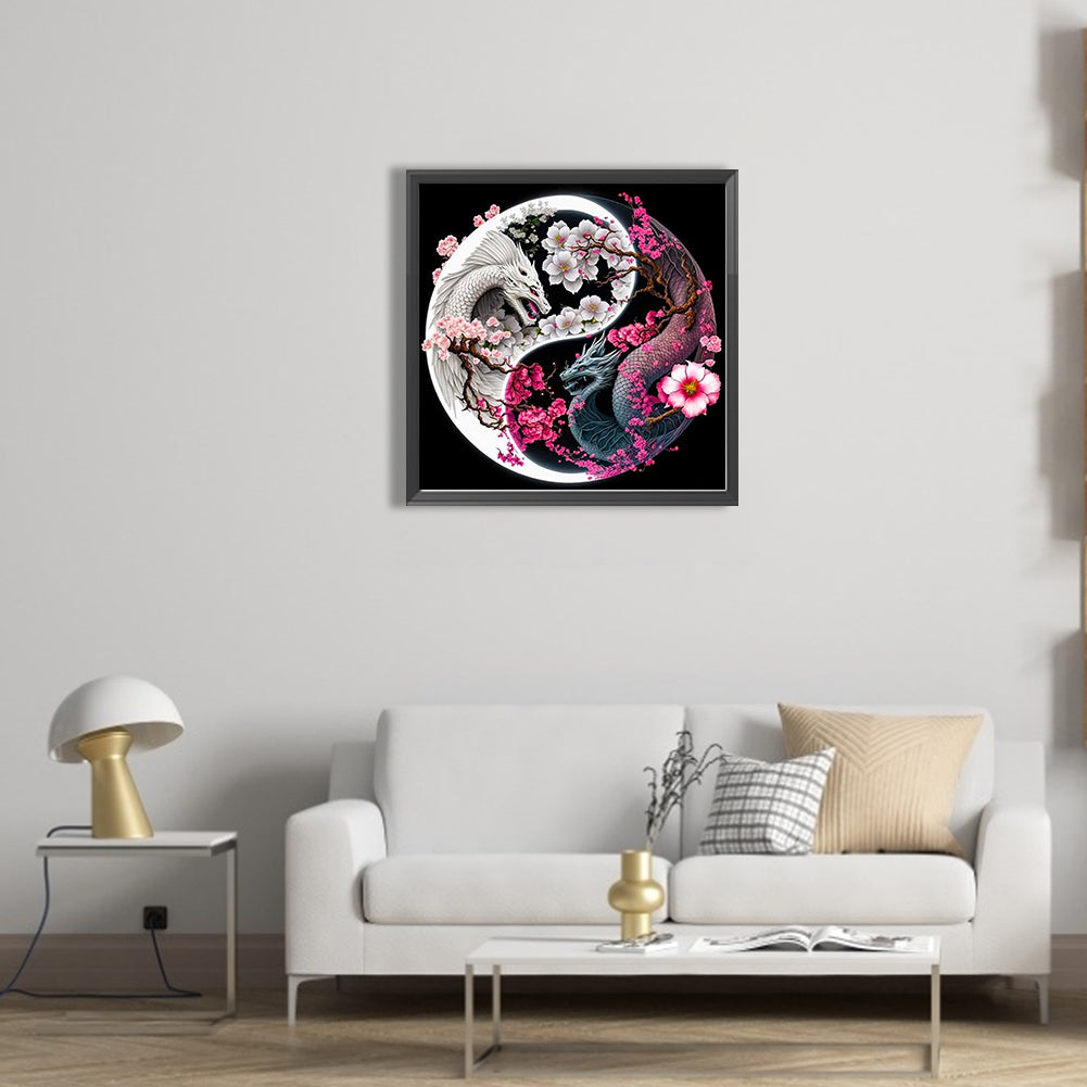 Tai Chi Yin Yang Dragon - Full Square Drill Diamond Painting 50*50CM