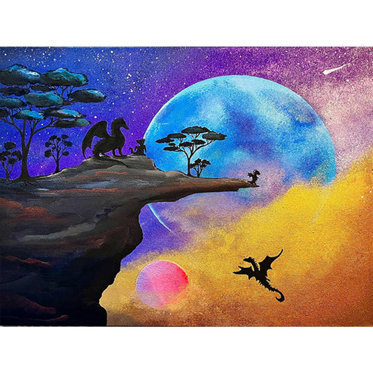Dragon Learning To Fly - Full Round Drill Diamond Painting 40*30CM
