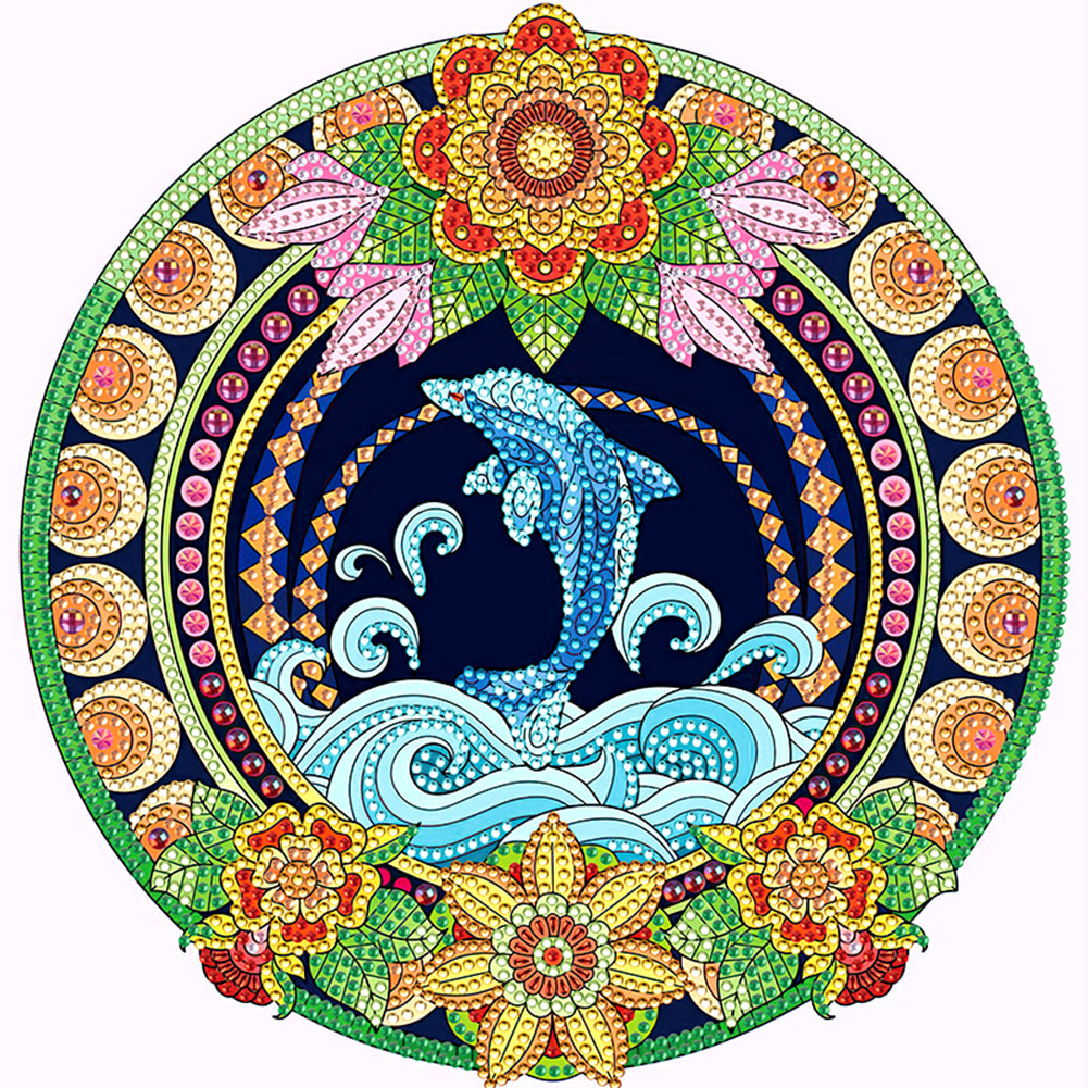 Dolphin - Special Shaped Drill Diamond Painting 30*30CM
