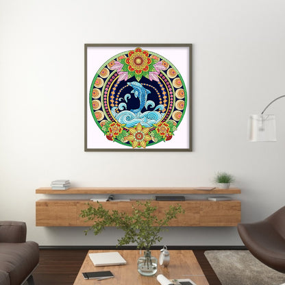 Dolphin - Special Shaped Drill Diamond Painting 30*30CM