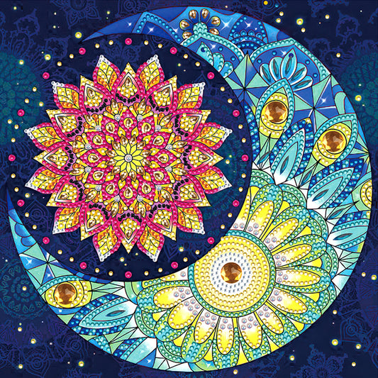 Sun And Moon - Special Shaped Drill Diamond Painting 30*30CM