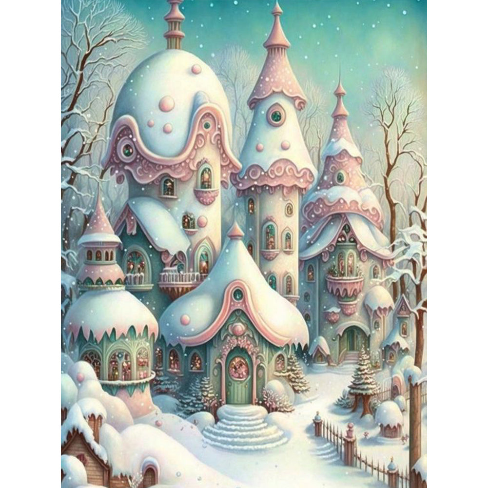 Winter Cabin - Full Square Drill Diamond Painting 30*40CM