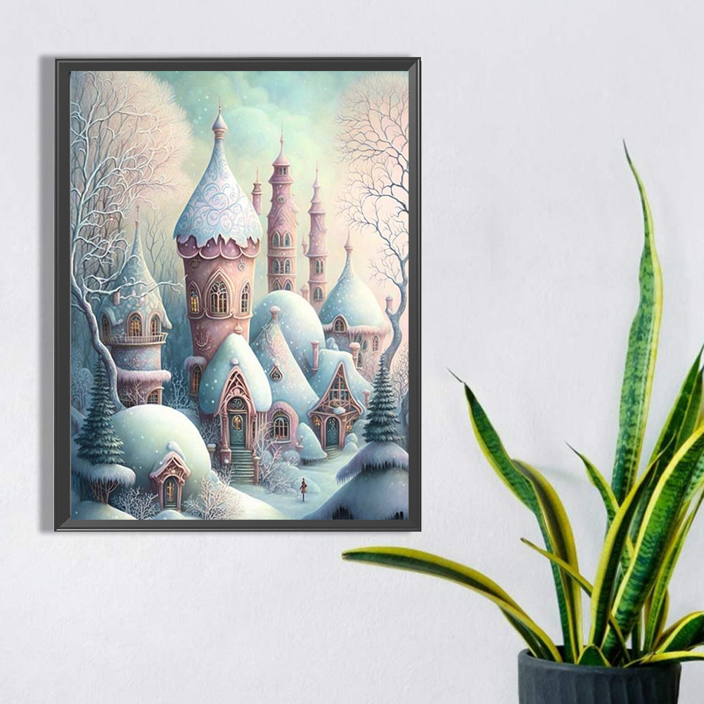 Winter Cabin - Full Square Drill Diamond Painting 30*40CM
