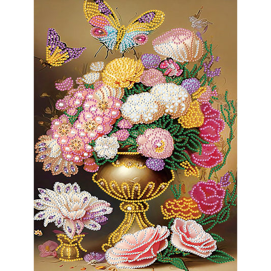 Classical Vase - Special Shaped Drill Diamond Painting 30*40CM