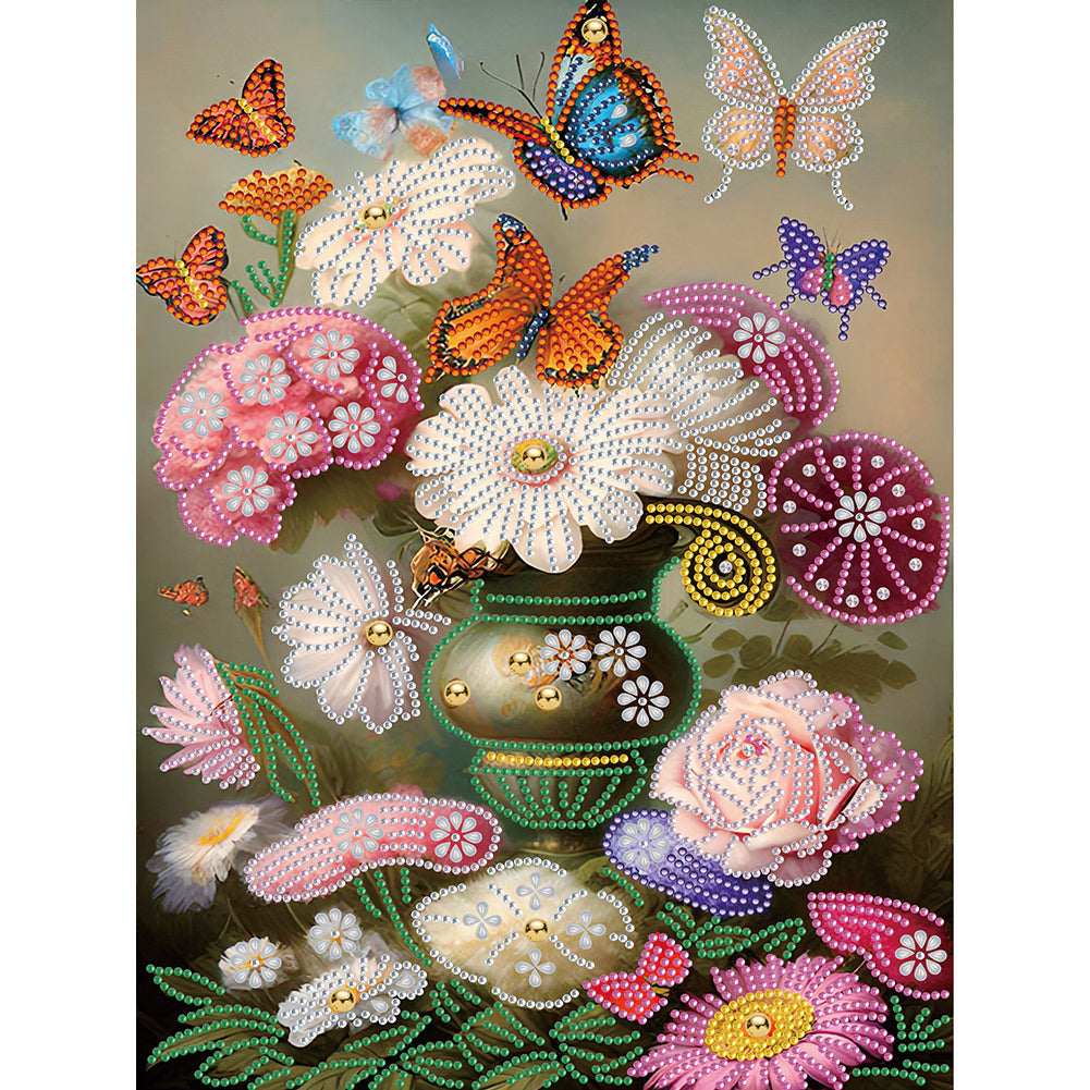 Classical Vase - Special Shaped Drill Diamond Painting 30*40CM