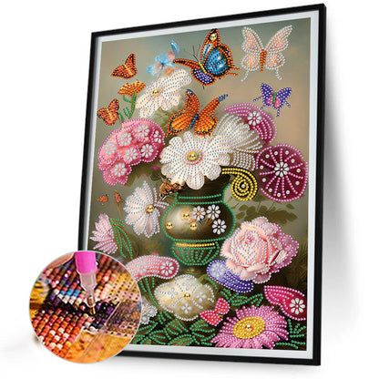 Classical Vase - Special Shaped Drill Diamond Painting 30*40CM