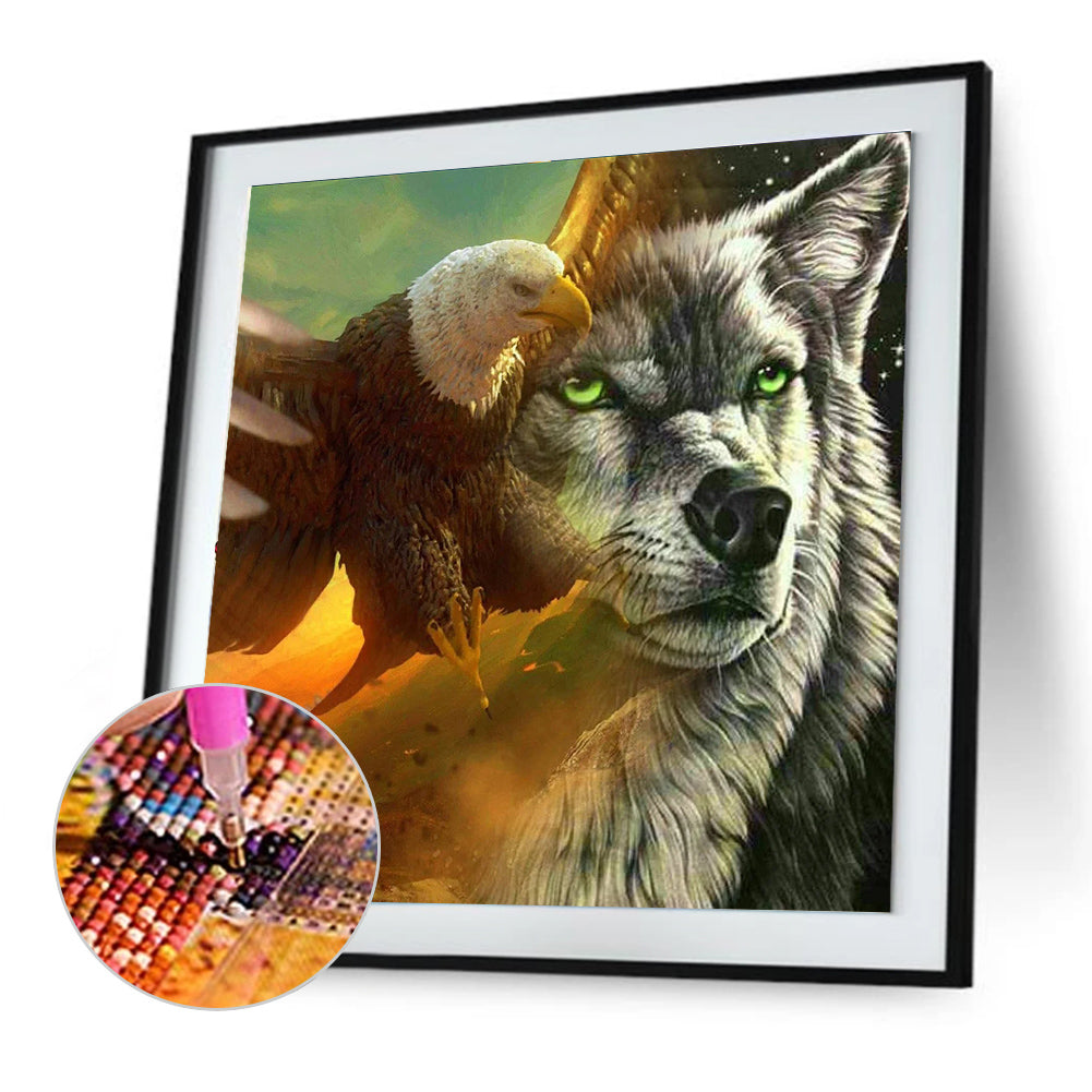 Eagle And Wolf - Full Round Drill Diamond Painting 30*30CM