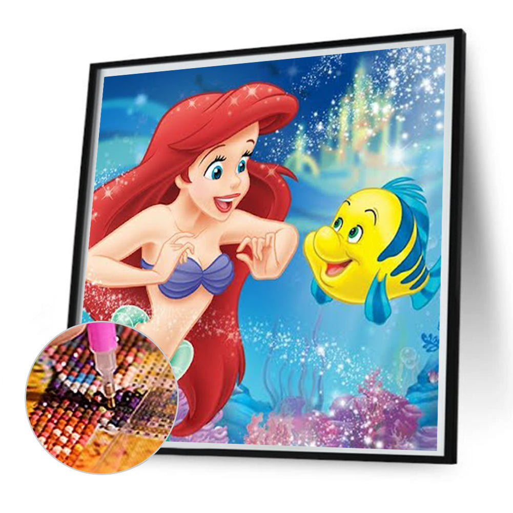 Mermaid - Full Round Drill Diamond Painting 40*40CM