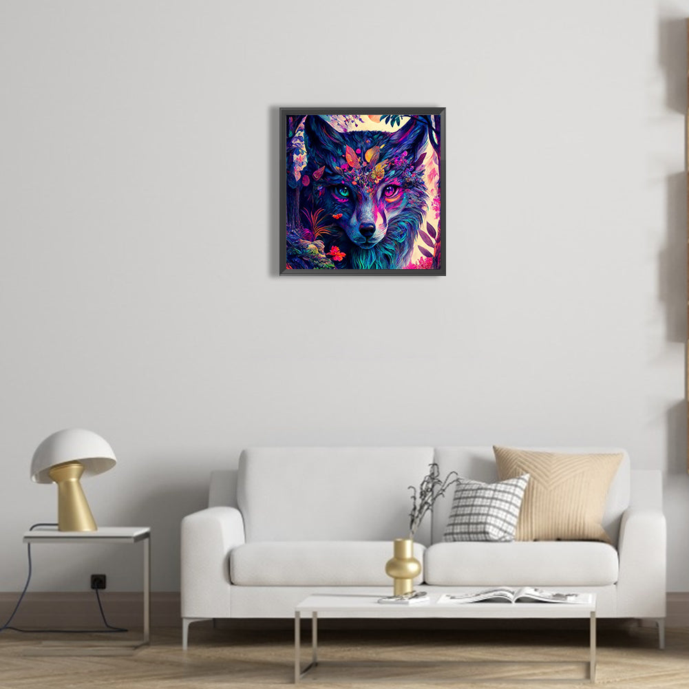 Colorful Wolf Cubs - Full Round Drill Diamond Painting 30*30CM