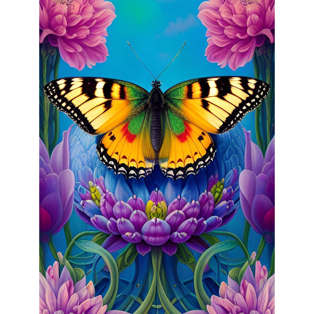 Butterfly - Full Round Drill Diamond Painting 30*40CM