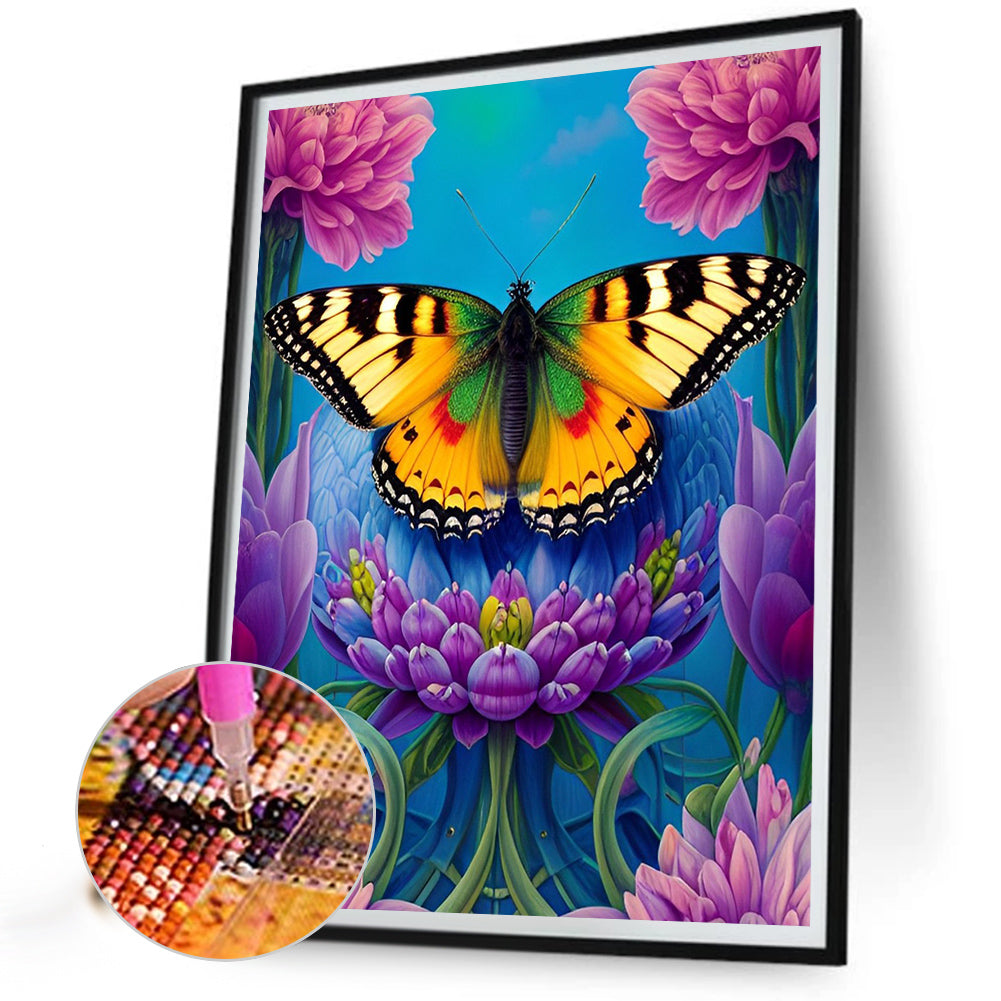 Butterfly - Full Round Drill Diamond Painting 30*40CM