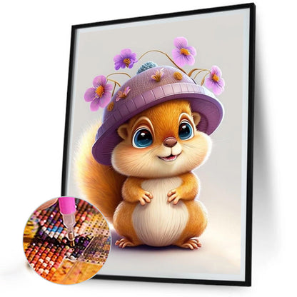 Squirrel - Full Round Drill Diamond Painting 30*40CM