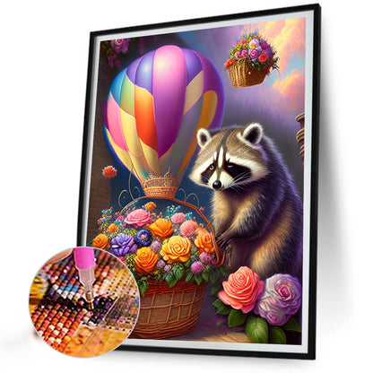 Raccoon - Full Round Drill Diamond Painting 30*40CM