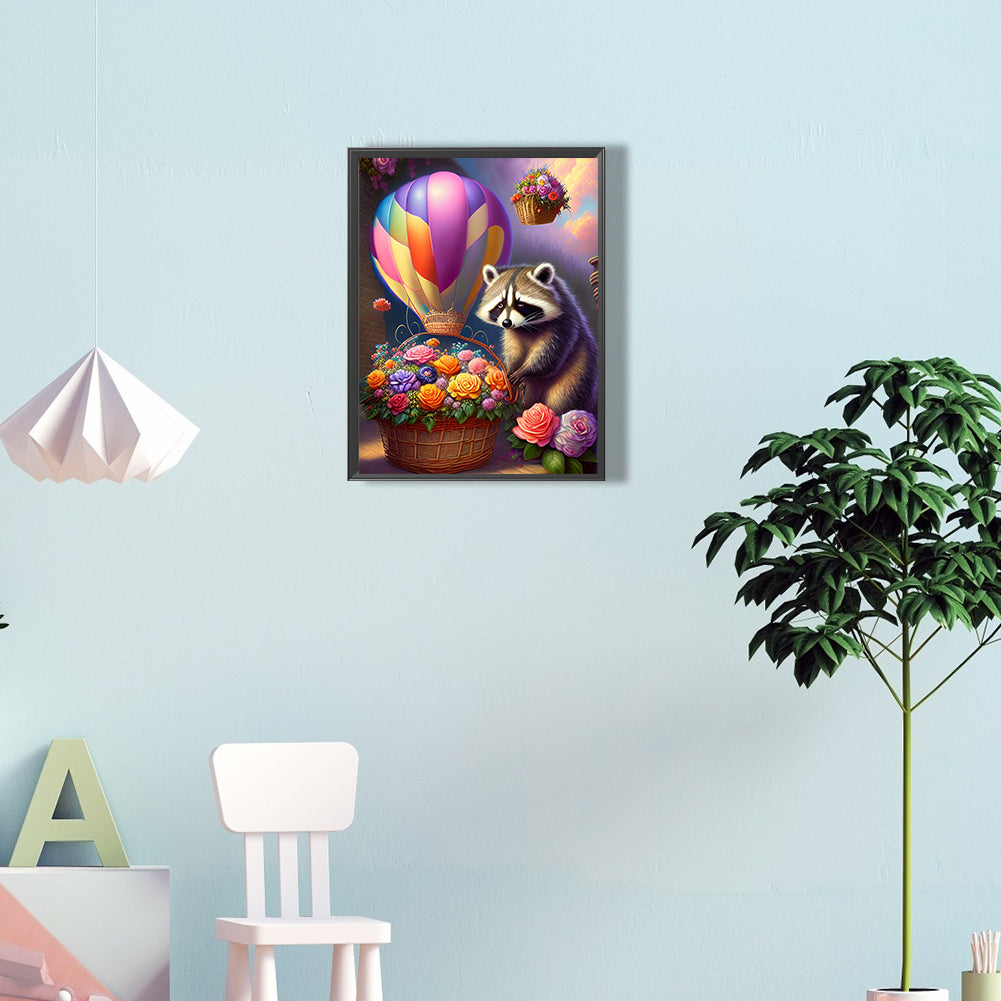Raccoon - Full Round Drill Diamond Painting 30*40CM