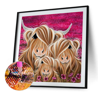 Highland Yak - Full Square Drill Diamond Painting 30*30CM