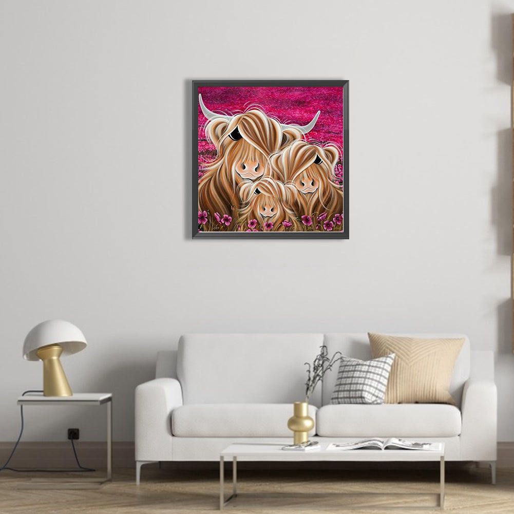 Highland Yak - Full Square Drill Diamond Painting 30*30CM