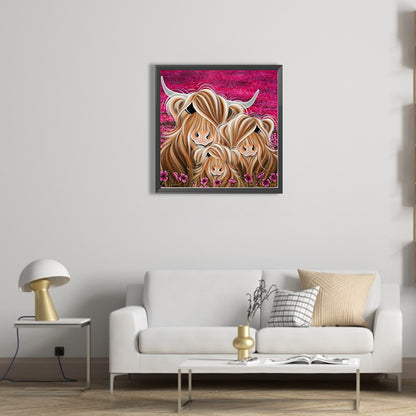 Highland Yak - Full Square Drill Diamond Painting 30*30CM