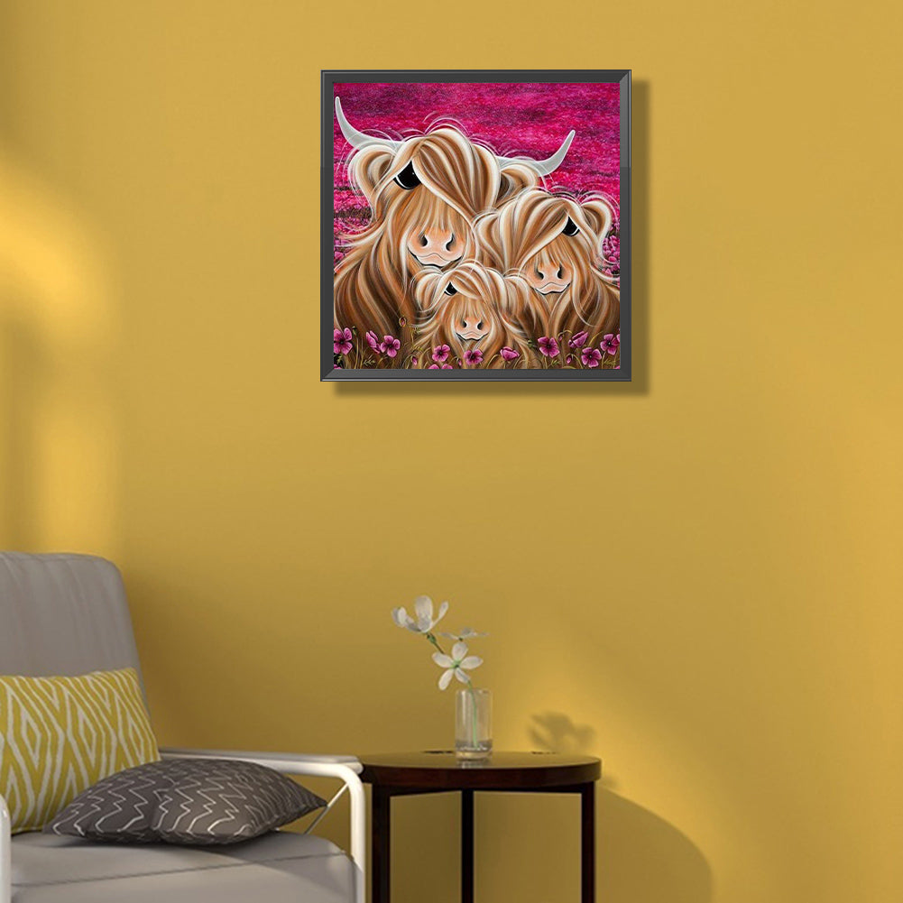 Highland Yak - Full Square Drill Diamond Painting 30*30CM