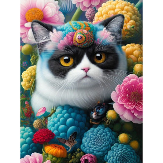 The Cat - Full Round Drill Diamond Painting 30*40CM