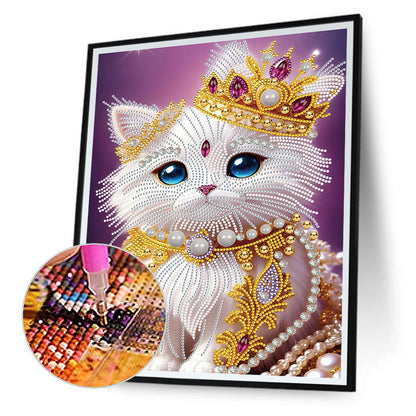 Pearl Cat - Special Shaped Drill Diamond Painting 30*40CM