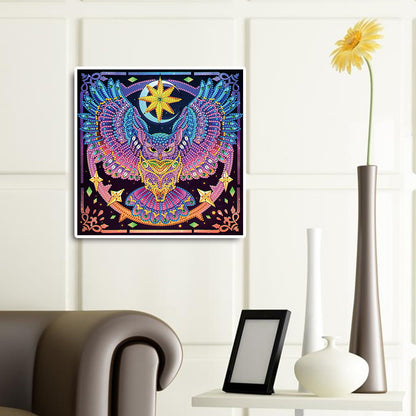 Flying Owl - Special Shaped Drill Diamond Painting 30*30CM