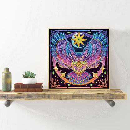 Flying Owl - Special Shaped Drill Diamond Painting 30*30CM