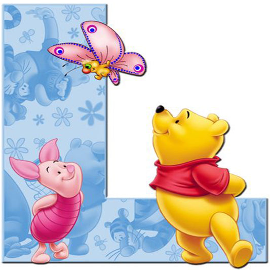 Winnie The Pooh And The Letter L - Full Round Drill Diamond Painting 50*50CM