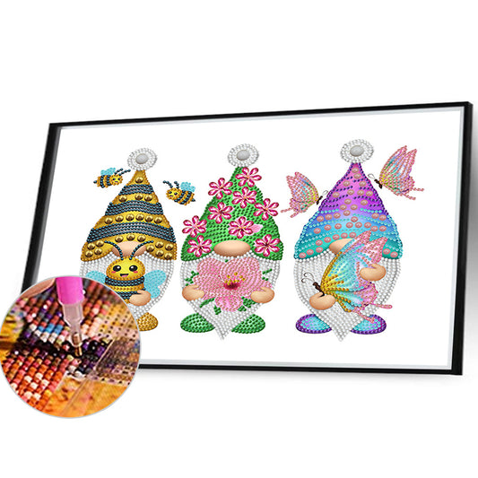 Bee Season Gnome - Special Shaped Drill Diamond Painting 40*30CM