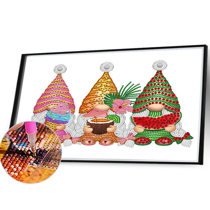 Ice Cream Fruit Gnome - Special Shaped Drill Diamond Painting 40*30CM