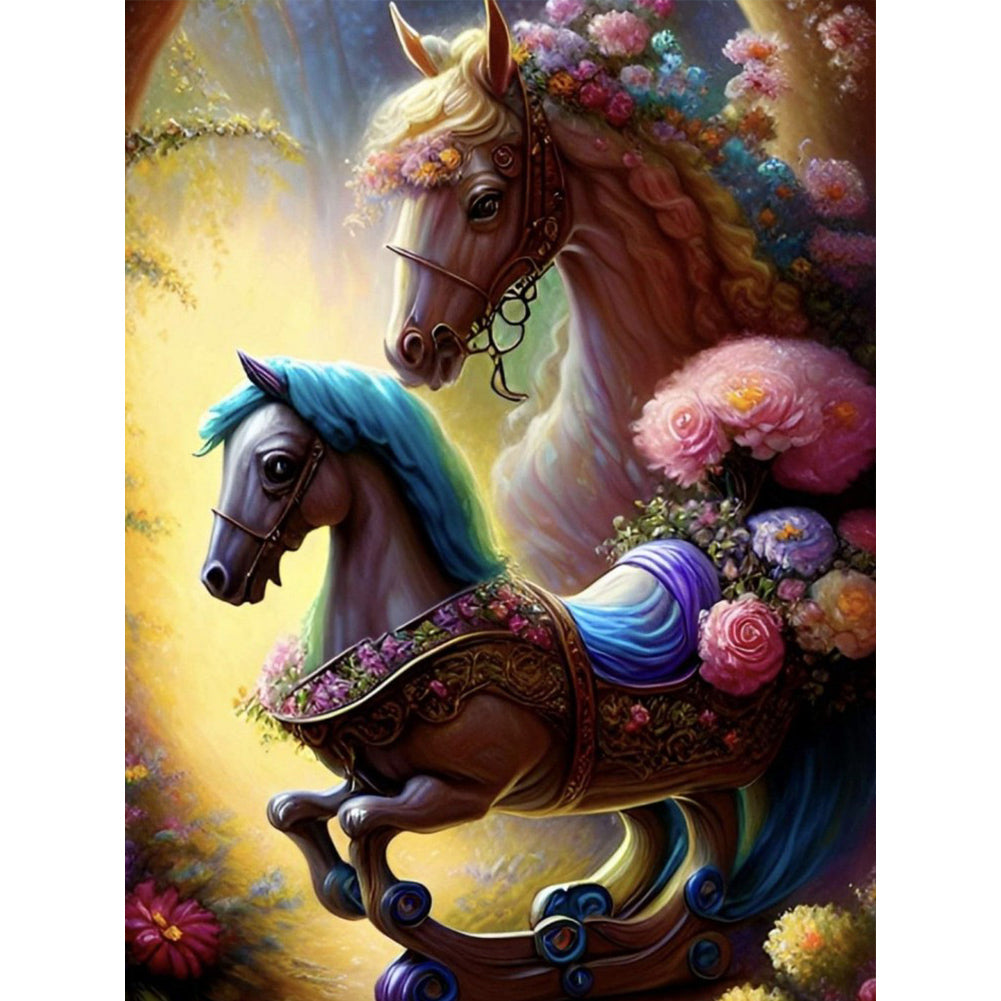 Toy Horse - Full Round Drill Diamond Painting 30*40CM