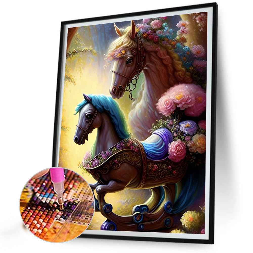 Toy Horse - Full Round Drill Diamond Painting 30*40CM