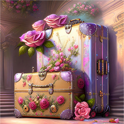 Suitcase - Full Round Drill Diamond Painting 30*30CM