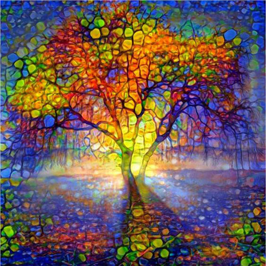 Colorful Tree - Full Round Drill Diamond Painting 30*30CM