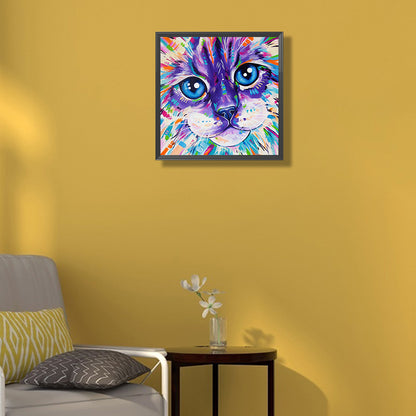 Colorful Cat - Full Round Drill Diamond Painting 30*30CM