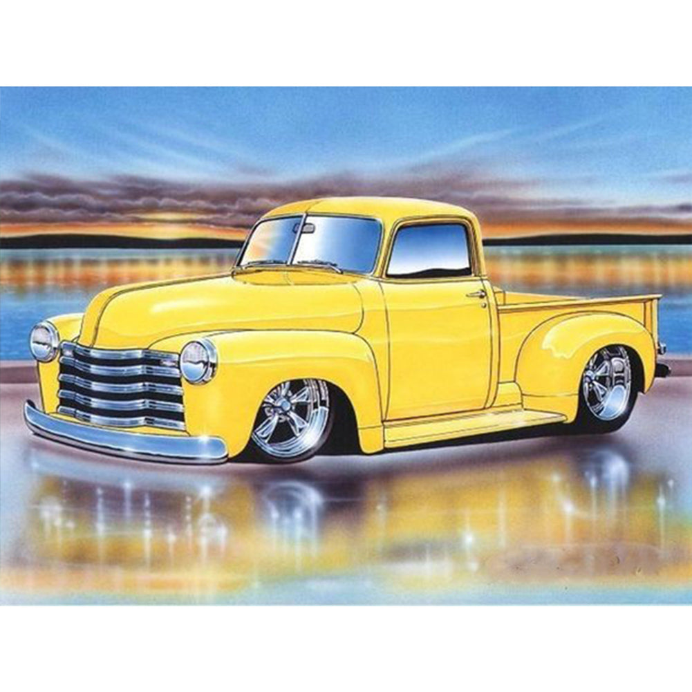 Little Yellow Car - Full Round Drill Diamond Painting 40*30CM