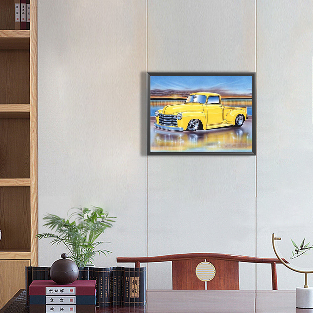 Little Yellow Car - Full Round Drill Diamond Painting 40*30CM