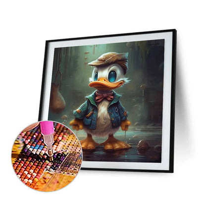 Rainy Night Donald Duck - Full Round Drill Diamond Painting 30*30CM