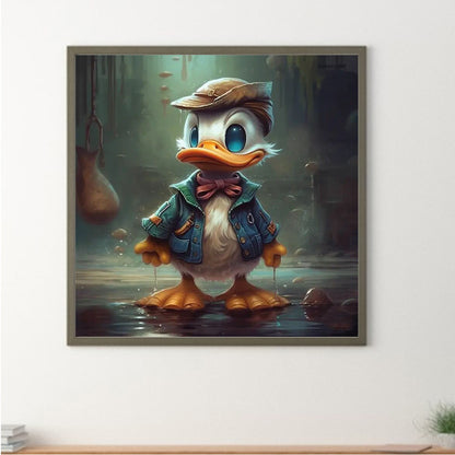 Rainy Night Donald Duck - Full Round Drill Diamond Painting 30*30CM